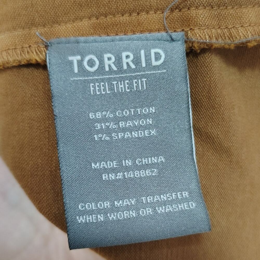Torrid Womens 3X Plus Size Jacket Twill Drape Front Trench Coat Tan - Picture 15 of 16